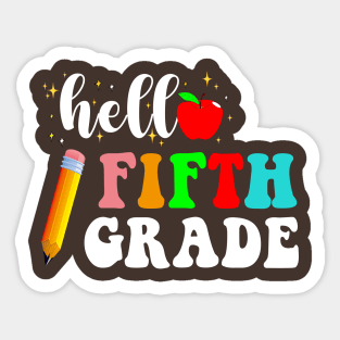 Team 5th Grade Hello Fifth Grade Crew Squad Teacher Kids T-Shirt Sticker